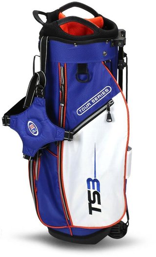 U.S. Kids Golf TS3-51 (130cm) V15 10-Club juniorský golfový set, grafit + stand bag, royal/biela/oranžová
