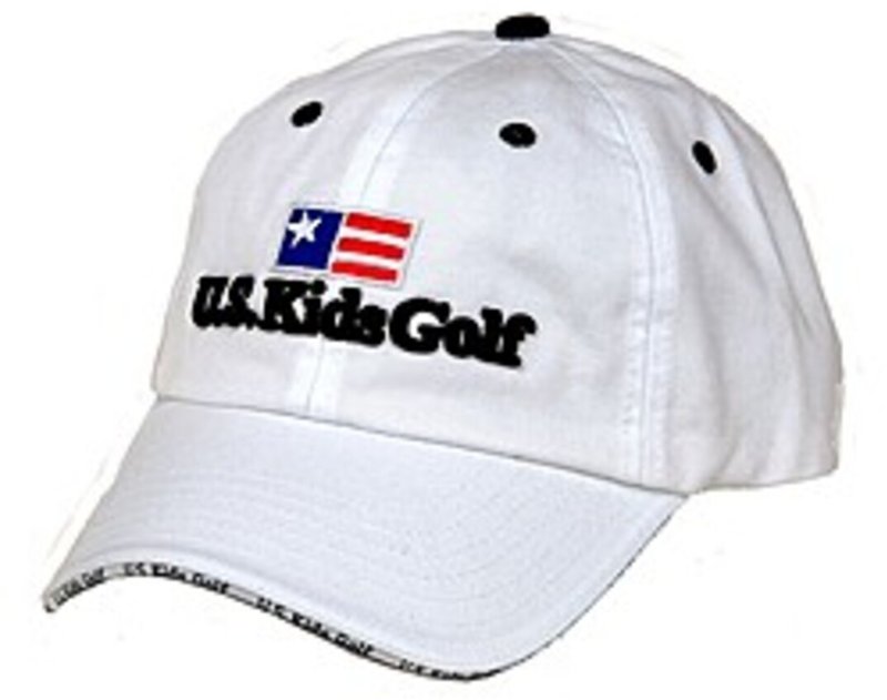 U.S. Kids Golf USKG Twill Sandwich juniorská kšiltovka, biela