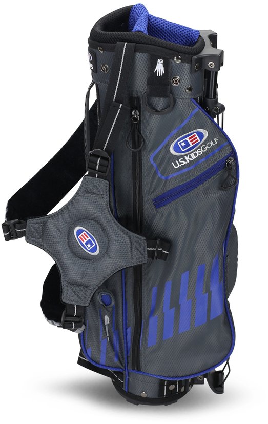 U.S. Kids Golf UL45 (114cm) WT25-s junior stand bag 2022, sivý/modrý, 23"