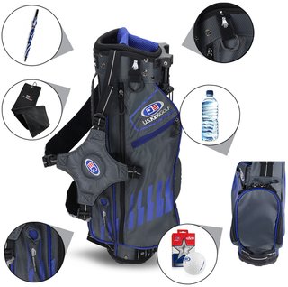 U.S. Kids Golf UL45 (114cm) WT25-s junior stand bag 2022, sivý/modrý, 23"