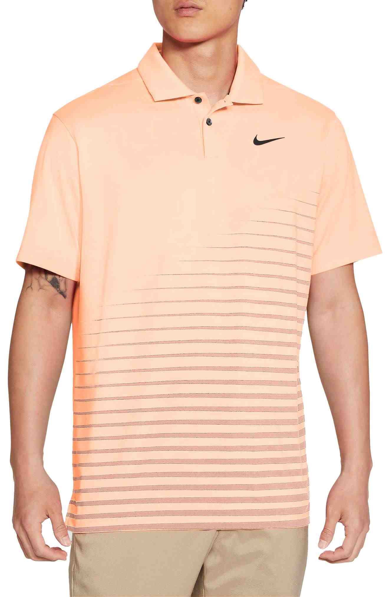 Nike Dry Vapor Stripe Graphic pánske polo, crimson tint