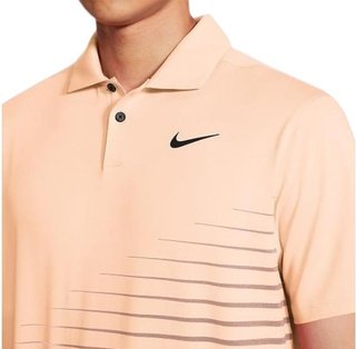 Nike Dry Vapor Stripe Graphic pánske polo, crimson tint