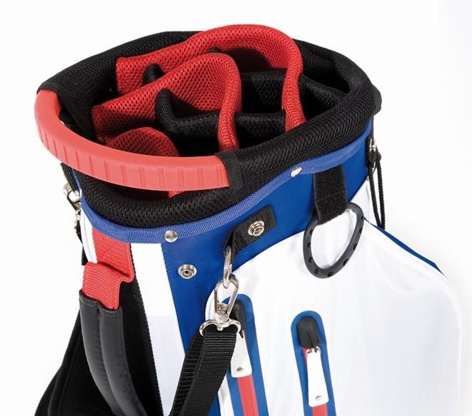 JuCad Waterproof 2in1 stand bag, modrá/biela/červená