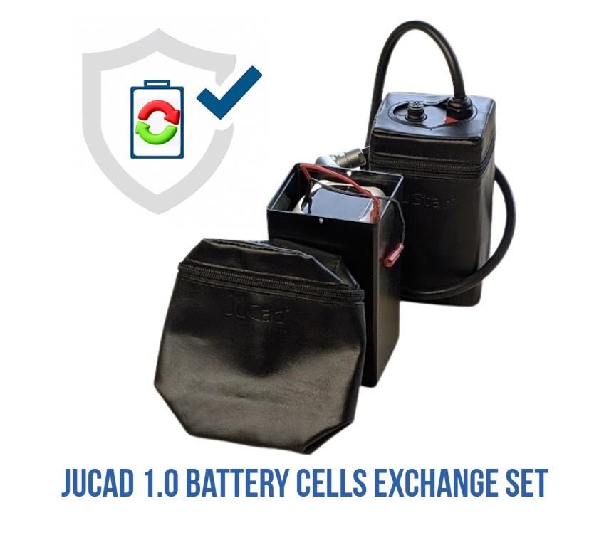 JuCad 1.0 Powerpack náhradná sada systému bez riadiacej jednotky pre vlastnú montáž vrátane puzdra a krytu malých batériových článkov