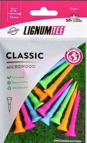 Lignum Tee 53mm (2 1/8") 16pack neon mix týčky