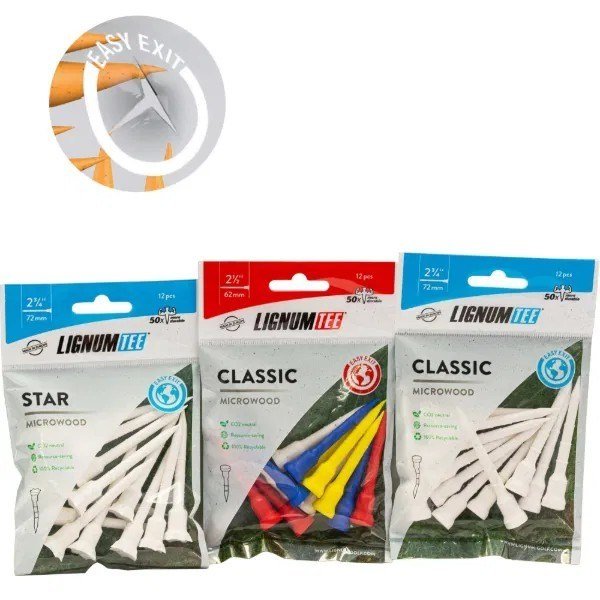 Lignum Lignum Tee 82mm (3 1/8") 12pack neon mix