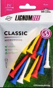 Lignum Tee 53mm (2 1/8") 16pack colour mix