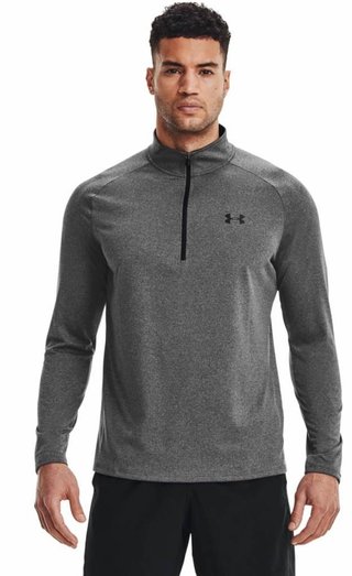 Under Armour Tech 2.0 1/2 Zip pánske tričko s dlhým rukávom, sivé