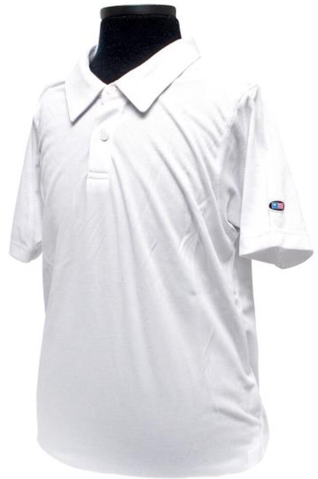 U.S. Kids Golf Tech Lisle detské polo, biele