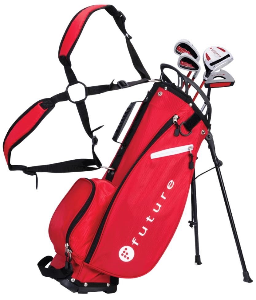 Spalding Future juniorský golfový set (120-130 cm), červený