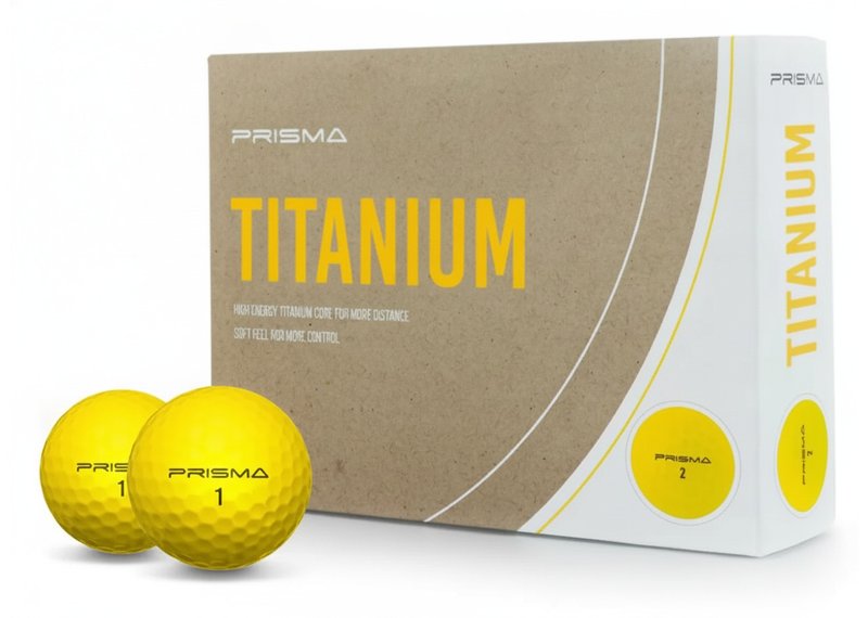 Masters Golf Prisma Titanium golfové loptičky (12 loptičiek), žlté