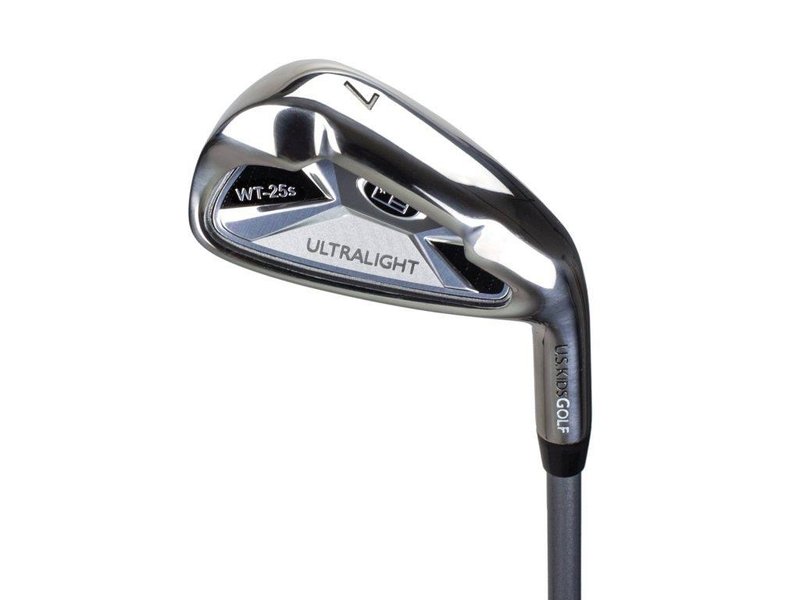 U.S. Kids Golf UL45 (114cm) WT25-s 4-Club juniorský golfový set 2022, grafit + stand bag, sivý/modrý