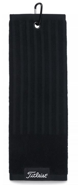 Titleist Tri-Fold golfový uterák, čierna