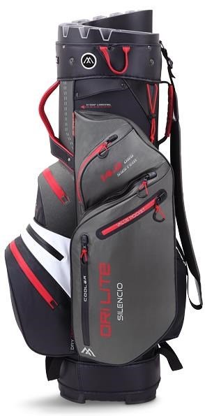 Big Max Dri Lite Silencio 2 Organizer cart bag, charcoal/white/black/red