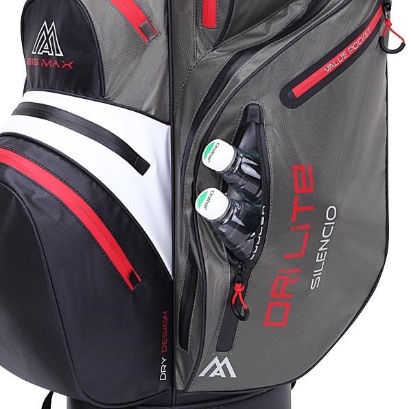 Big Max Dri Lite Silencio 2 Organizer cart bag, charcoal/white/black/red