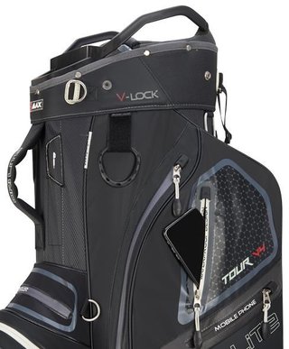 Big Max Dri Lite V-4 Organizer cart bag, čierna