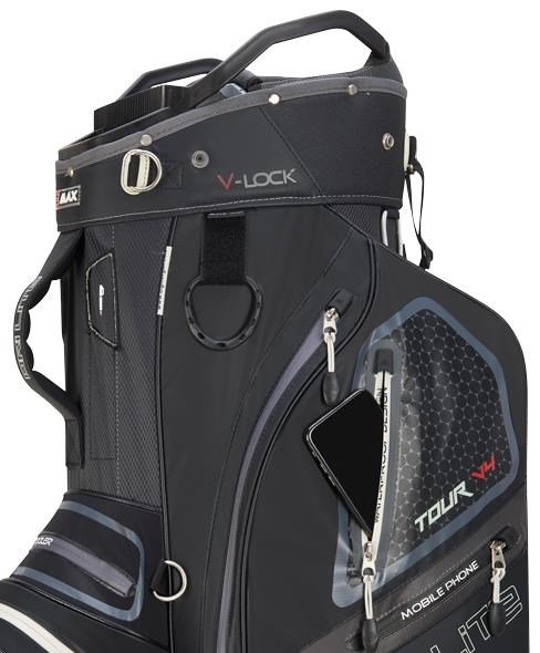 Big Max Dri Lite V-4 Organizer cart bag, čierna