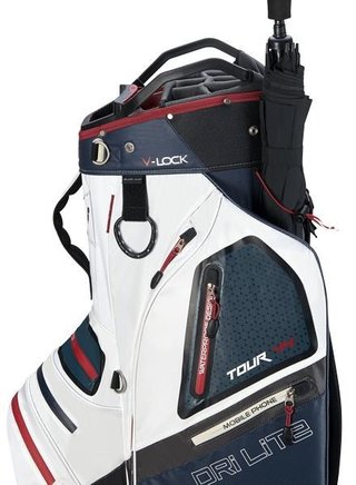 Big Max Dri Lite V-4 Organizer cart bag, blueberry/white/merlot