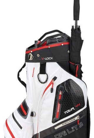 Big Max Dri Lite V-4 Organizer cart bag, čierno/bielo/červený
