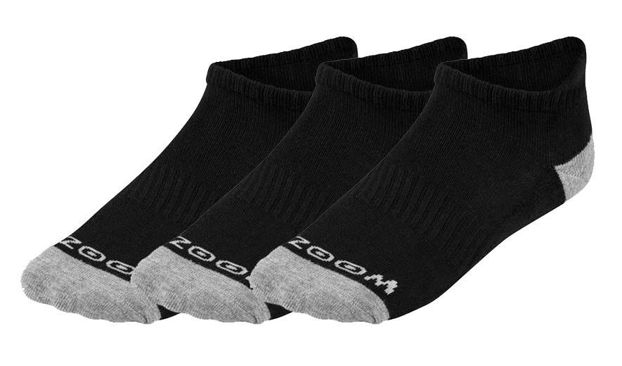 Zoom Ankle ladies dámske ponožky (3 páry), čierne/strieborné