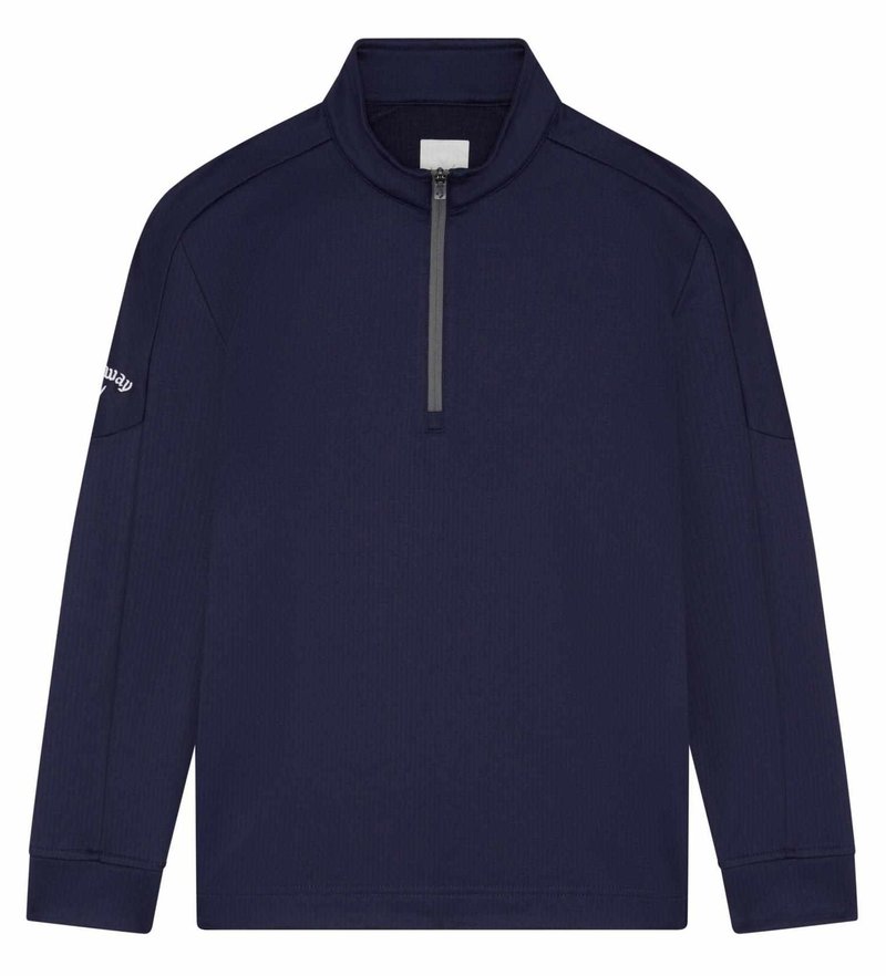 Callaway Waffle Fleece chlapčenská mikina, peacoat