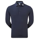 FootJoy Long Sleeve Thermocool Self Athletic Fit pánske polo, navy