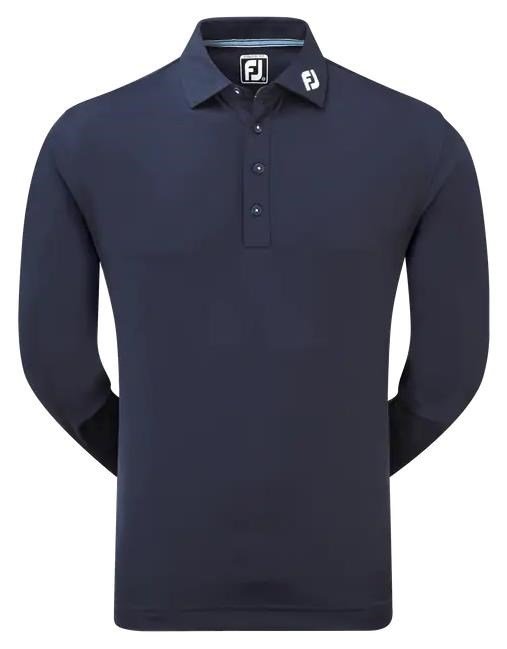 FootJoy Long Sleeve Thermocool Self Athletic Fit pánske polo, navy