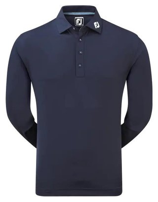 FootJoy Long Sleeve Thermocool Self Athletic Fit pánske polo, navy