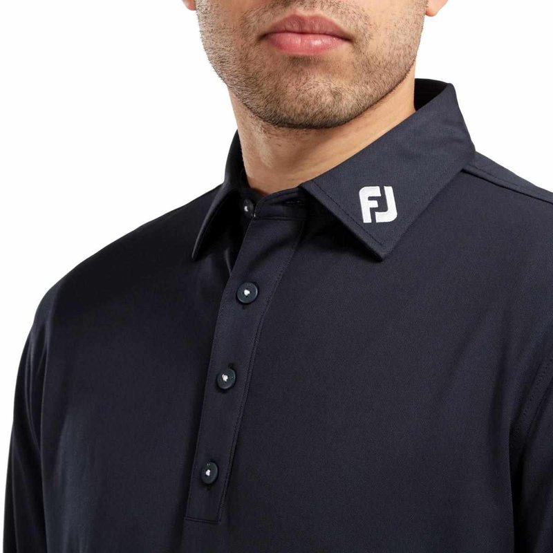FootJoy Long Sleeve Thermocool Self Athletic Fit pánske polo, navy
