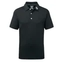 FootJoy Stretch Pique Solid junior polo, čierne