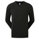 FootJoy Wool Blend V-Neck pánsky sveter, čierny