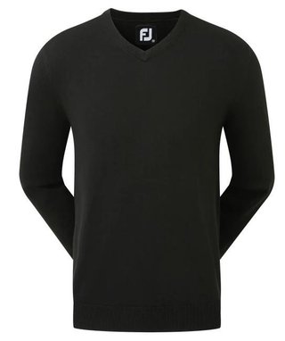 FootJoy Wool Blend V-Neck pánsky sveter, čierny