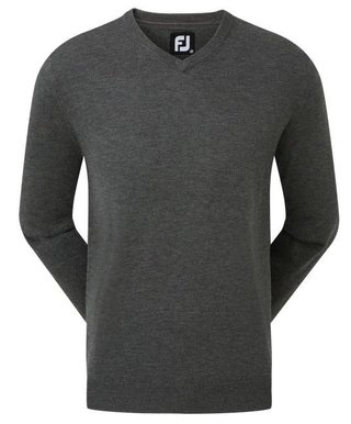 FootJoy Wool Blend V-Neck pánsky pulóver, tmavosivý