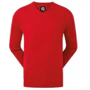 FootJoy Wool Blend V-Neck pánsky sveter, červený
