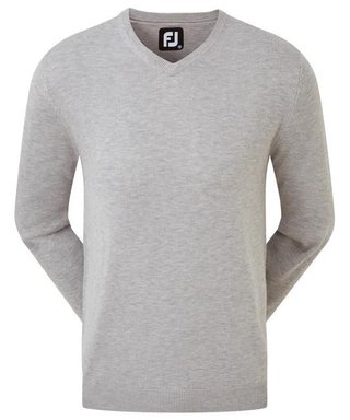 FootJoy Wool Blend V-Neck pánsky sveter, heather grey