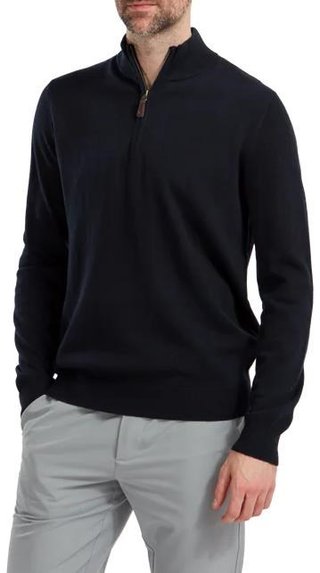 FootJoy Wool Blend 1/2 Zip pánska mikina, navy