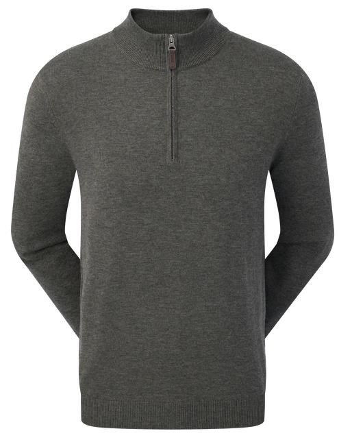 FootJoy Wool Blend 1/2 Zip pánsky pullover, sivý