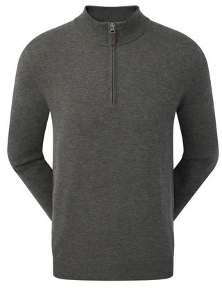 FootJoy Wool Blend 1/2 Zip pánsky pullover, sivý