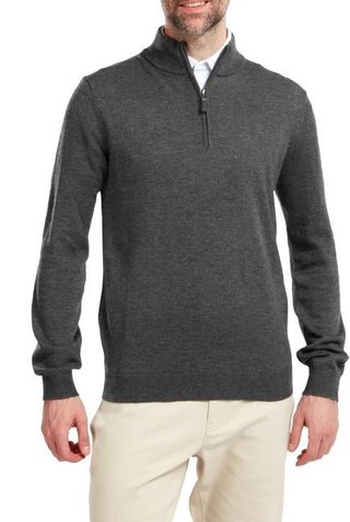 FootJoy Wool Blend 1/2 Zip pánsky pullover, sivý