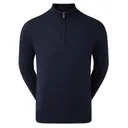 FootJoy Wool Blend 1/2 Zip Lined pánsky pullover, navy