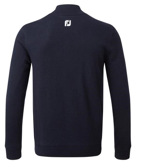 FootJoy Wool Blend 1/2 Zip Lined pánsky pullover, navy