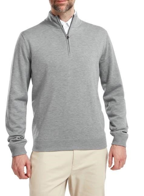 FootJoy Wool Blend 1/2 Zip Lined pánsky pulóver, heather grey