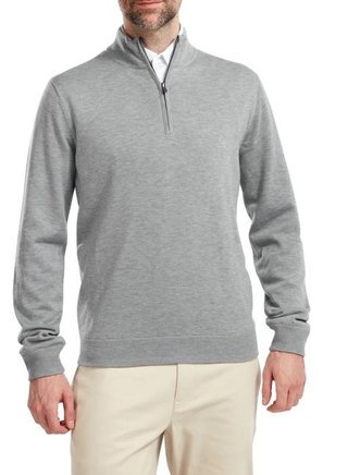 FootJoy Wool Blend 1/2 Zip Lined pánsky pulóver, heather grey