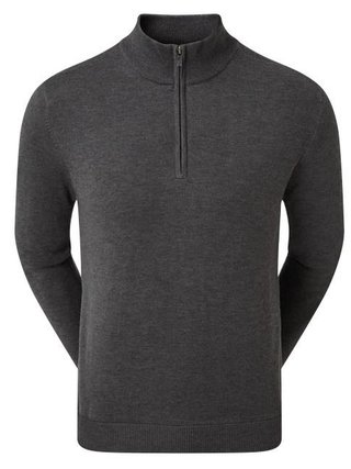 FootJoy Wool Blend 1/2 Zip Lined pánsky pullover, charcoal