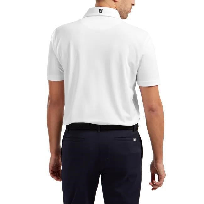 FootJoy Stretch Pique Solid pánske polo, biele