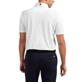 FootJoy Stretch Pique Solid pánske polo, biele