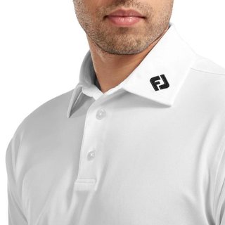 FootJoy Stretch Pique Solid pánske polo, biele