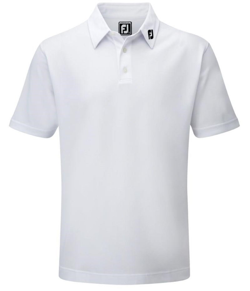 FootJoy Stretch Pique Solid pánske polo, biele