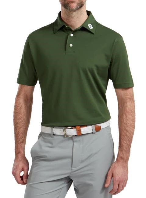 FootJoy Stretch Pique Solid pánske polo, olivové