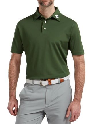 FootJoy Stretch Pique Solid pánske polo, olivové